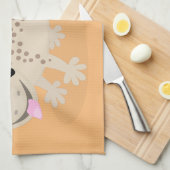 Linge De Cuisine Illustration de gecko tan tan mignon (Quart Plié)