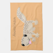 Linge De Cuisine Illustration de gecko tan tan mignon (Vertical)