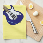 Linge De Cuisine Illustration de guitare électrique de dessin animé (Quart Plié)