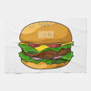 Linge De Cuisine Illustration de Hamburger