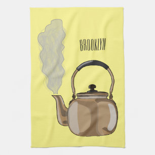 Linge De Cuisine Illustration de la bouilloire à thé ou à thé