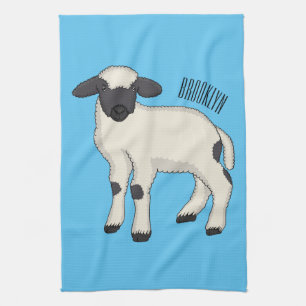 Linge De Cuisine Illustration de la caricature de mouton Valais Bla
