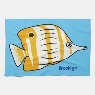 Linge De Cuisine Illustration de la caricature du poisson papillon