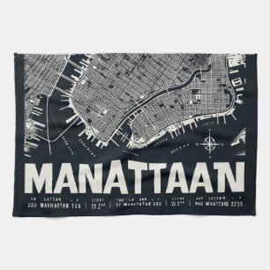 Linge De Cuisine Illustration de la carte de Manhattan