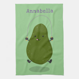 Linge De Cuisine Illustration de la corde à sauter à l'avocat migno
