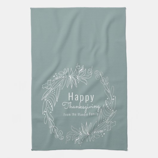 Linge De Cuisine Illustration de la couronne de maïs Thanksgiving A (Vertical)