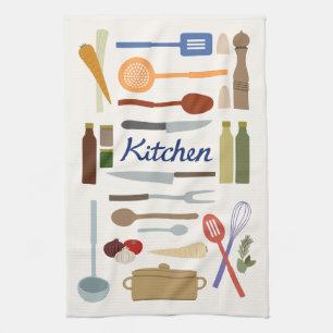 Linge De Cuisine Illustration de la cuisine+Couleur de conception d