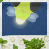 Linge De Cuisine Illustration de la luciole vert mou (Plié)