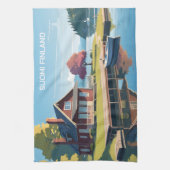 Linge De Cuisine Illustration de la nature finlandaise (Vertical)