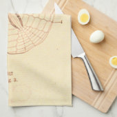 Linge De Cuisine Illustration de la plage de sable Dollar (Quart Plié)