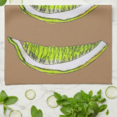 Linge De Cuisine Illustration de l'aquarelle de fruit en tranches d (Plié)