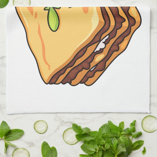 Linge De Cuisine Illustration de Lasagna (Plié)