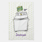 Linge De Cuisine Illustration de lave-linge mignonne (Vertical)