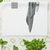 Linge De Cuisine Illustration de l'avion de chasse (Plié)