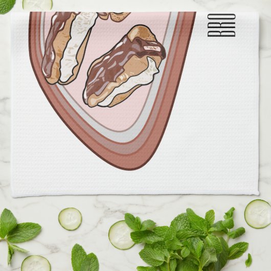 Linge De Cuisine Illustration de l'éclair de chocolat (Plié)