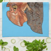 Linge De Cuisine Illustration de lézard à col frisé (Plié)