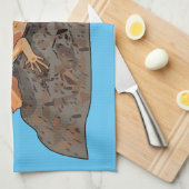 Linge De Cuisine Illustration de lézard à col frisé (Quart Plié)