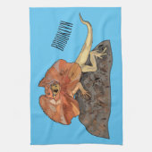 Linge De Cuisine Illustration de lézard à col frisé (Vertical)