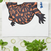 Linge De Cuisine Illustration de lézard géant affamé (Plié)