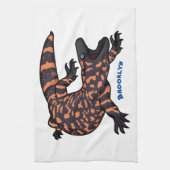 Linge De Cuisine Illustration de lézard géant affamé (Vertical)