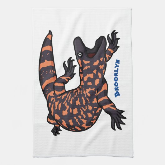 Linge De Cuisine Illustration de lézard géant affamé (Vertical)