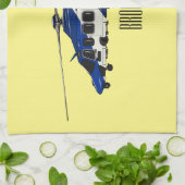 Linge De Cuisine Illustration de l'hélicoptère de police (Plié)