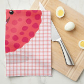 Linge De Cuisine Illustration de litchee rose mignon (Quart Plié)