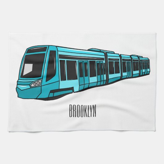 Linge De Cuisine Illustration de locomotive électrique (Horizontal)