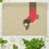 Linge De Cuisine Illustration de mignonne long Dachshund (Plié)