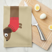 Linge De Cuisine Illustration de mignonne long Dachshund (Quart Plié)