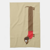 Linge De Cuisine Illustration de mignonne long Dachshund (Vertical)
