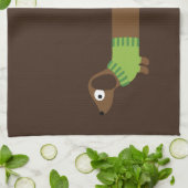 Linge De Cuisine Illustration de mignonne long Dachshund (Plié)