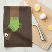 Linge De Cuisine Illustration de mignonne long Dachshund (Quart Plié)