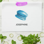 Linge De Cuisine Illustration de Mignons Macarons (Plié)