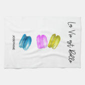 Linge De Cuisine Illustration de Mignons Macarons (Horizontal)