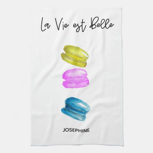 Linge De Cuisine Illustration de Mignons Macarons (Vertical)