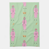 Linge De Cuisine Illustration de mode des années 1910 Dame & Chien (Vertical)