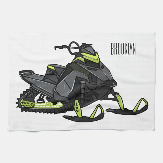 Linge De Cuisine Illustration de motoneige (Horizontal)