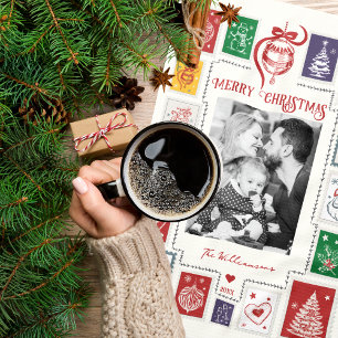 Linge De Cuisine Illustration de Noël par timbre rétro
