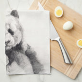 Linge De Cuisine Illustration de Panda blanc et noir (Quart Plié)