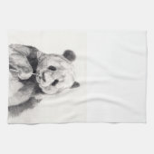Linge De Cuisine Illustration de Panda blanc et noir (Horizontal)
