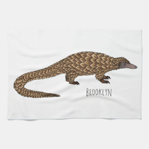 Linge De Cuisine Illustration de pangolin à queue longue