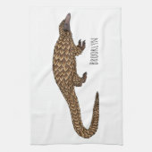 Linge De Cuisine Illustration de pangolin à queue longue (Vertical)