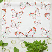 Linge De Cuisine Illustration de papillon en verre (Plié)
