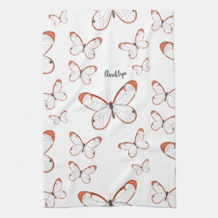 Linge De Cuisine Illustration de papillon en verre