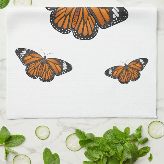 Linge De Cuisine Illustration de papillon monarque (Plié)