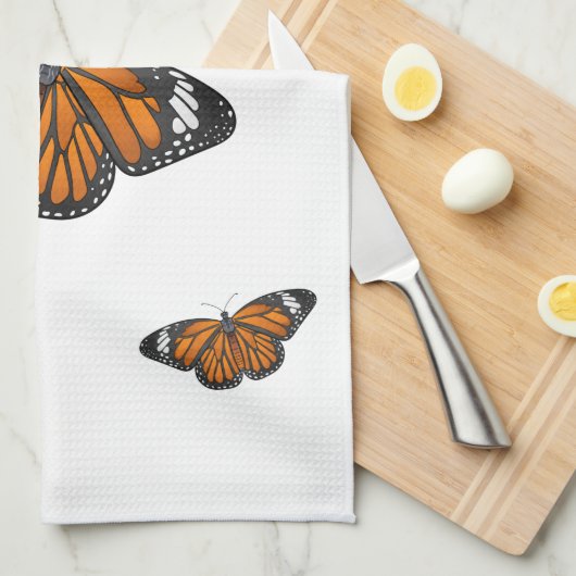 Linge De Cuisine Illustration de papillon monarque (Quart Plié)