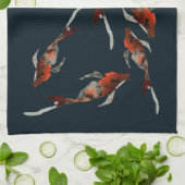 Linge De Cuisine Illustration de poisson koi aquarelle (Plié)