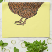 Linge De Cuisine Illustration de poulet à la polis chamois (Plié)