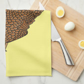 Linge De Cuisine Illustration de poulet à la polis chamois (Quart Plié)